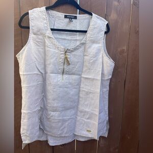 Ellen Tracy Women's Light Gray Sleeveless Top